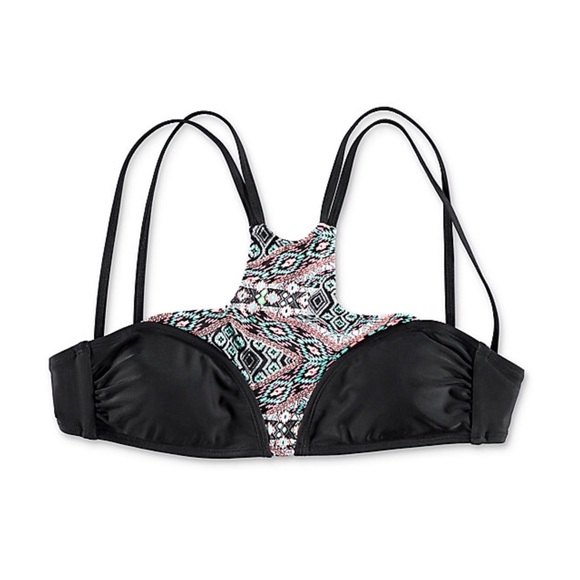 Black High Neck Halter Bikini Top - Picture 4 of 4